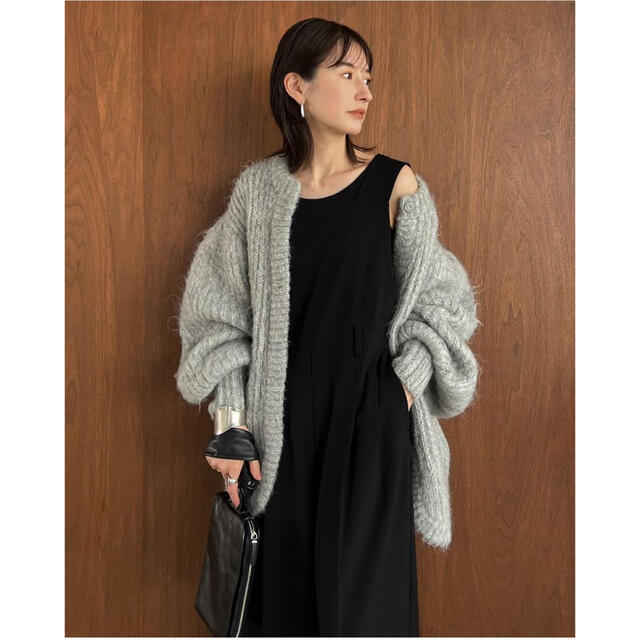 clane COLOR MOHAIR SHAGGY CARDIGAN - カーディガン