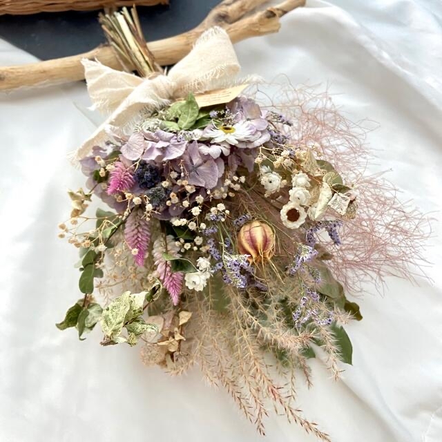58,999円 ドライフラワー スワッグ スモークツリー ススキ 紫陽花29cm 58,999円 ドライフラワー スワッグ スモークツリー ススキ 紫陽花29cm