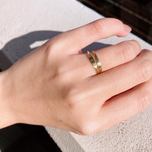 イニシャル入りリング accent ring ハンドメイドのアクセサリー(リング)の商品写真