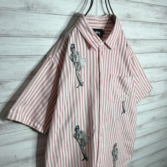 入手困難!!】ステューシー ✈︎ストライプ 半袖シャツ 重ね着 VINTAGE