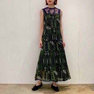 マメ(mame)のmame / Stained Glass Printed Skirt(ロングスカート)