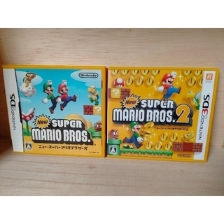 ニンテンドー3DS(ニンテンドー3DS)のNewスーパーマリオブラザーズ1と2のセット DS 3DS ソフト(家庭用ゲームソフト)