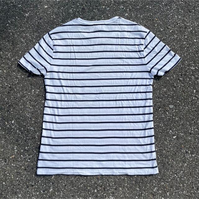 POLO RALPH LAUREN(ポロラルフローレン)の【大人気】ラルフローレン Tシャツ　ボーダー　シングルステッチ　白　紺 メンズのトップス(Tシャツ/カットソー(半袖/袖なし))の商品写真