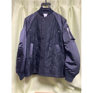 サカイ(sacai)の【成田駿様専用】sacai 21aw キルティングMA-1 黒　サイズ2(ブルゾン)