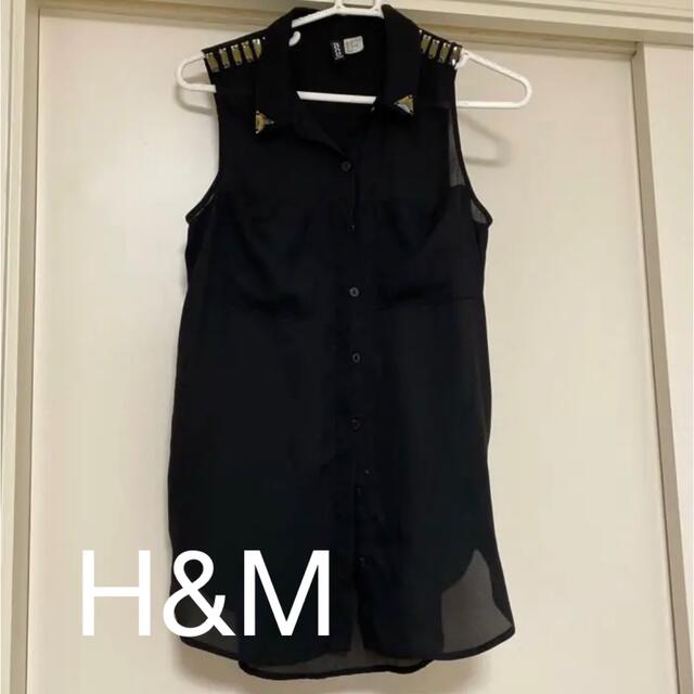 H&M(エイチアンドエム)のシャツ　ブラウス　袖なし レディースのトップス(シャツ/ブラウス(半袖/袖なし))の商品写真