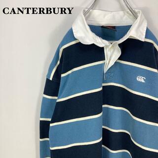 カンタベリー(CANTERBURY)のカンタベリー 古着 刺繍 ストライプ ラガーシャツ ポロシャツ(ポロシャツ)