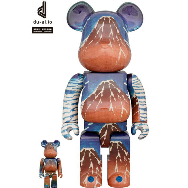 berbrickBE@RBRICK 葛飾北斎 「冨嶽三十六景 凱風快晴」100％ & 400％