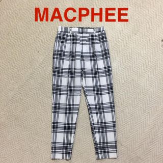 マカフィー(MACPHEE)の殆ど新品です★ MACPHEE チェックテーパードパンツ(カジュアルパンツ)