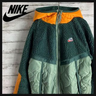 ナイキ(NIKE)の【即完売モデル】NIKE ボアジャケット　フリース　ワンポイント刺繍ロゴ　希少(ナイロンジャケット)