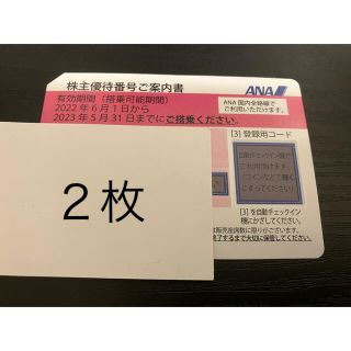 エーエヌエー(ゼンニッポンクウユ)(ANA(全日本空輸))のANA 株主優待　２枚(その他)