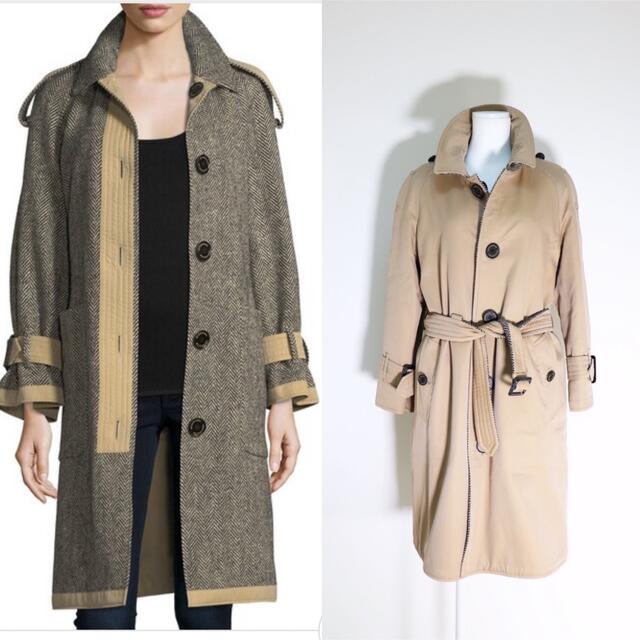 BURBERRY(バーバリー)のBurberry バーバリー 20AW ツイード リバーシブル トレンチコート レディースのジャケット/アウター(トレンチコート)の商品写真