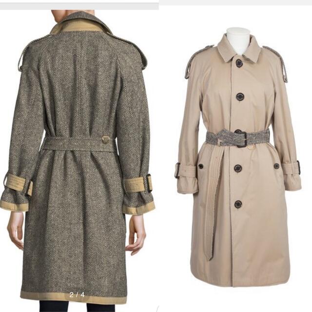 BURBERRY(バーバリー)のBurberry バーバリー 20AW ツイード リバーシブル トレンチコート レディースのジャケット/アウター(トレンチコート)の商品写真