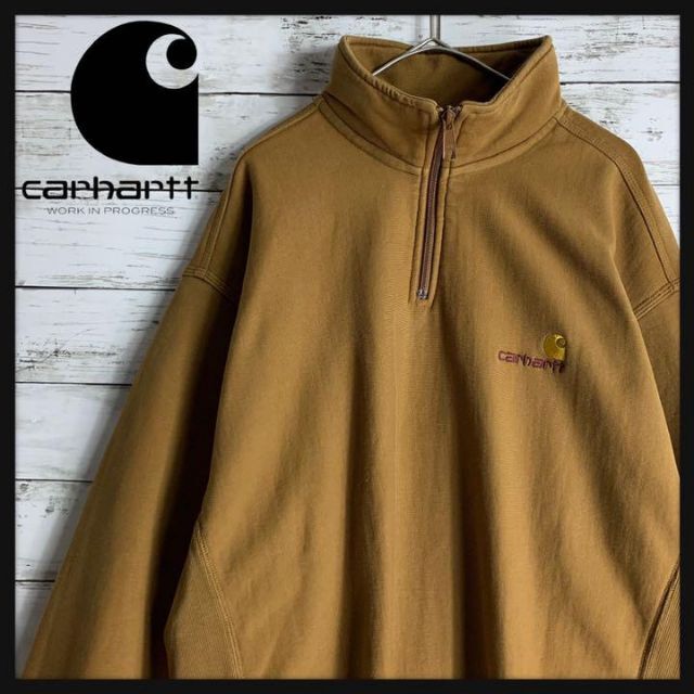 Charhartt WIP(カーハートダブリューアイピー)の【即完売モデル】carhartt WIP スウェット　トレーナー　ハーフジップ メンズのトップス(スウェット)の商品写真