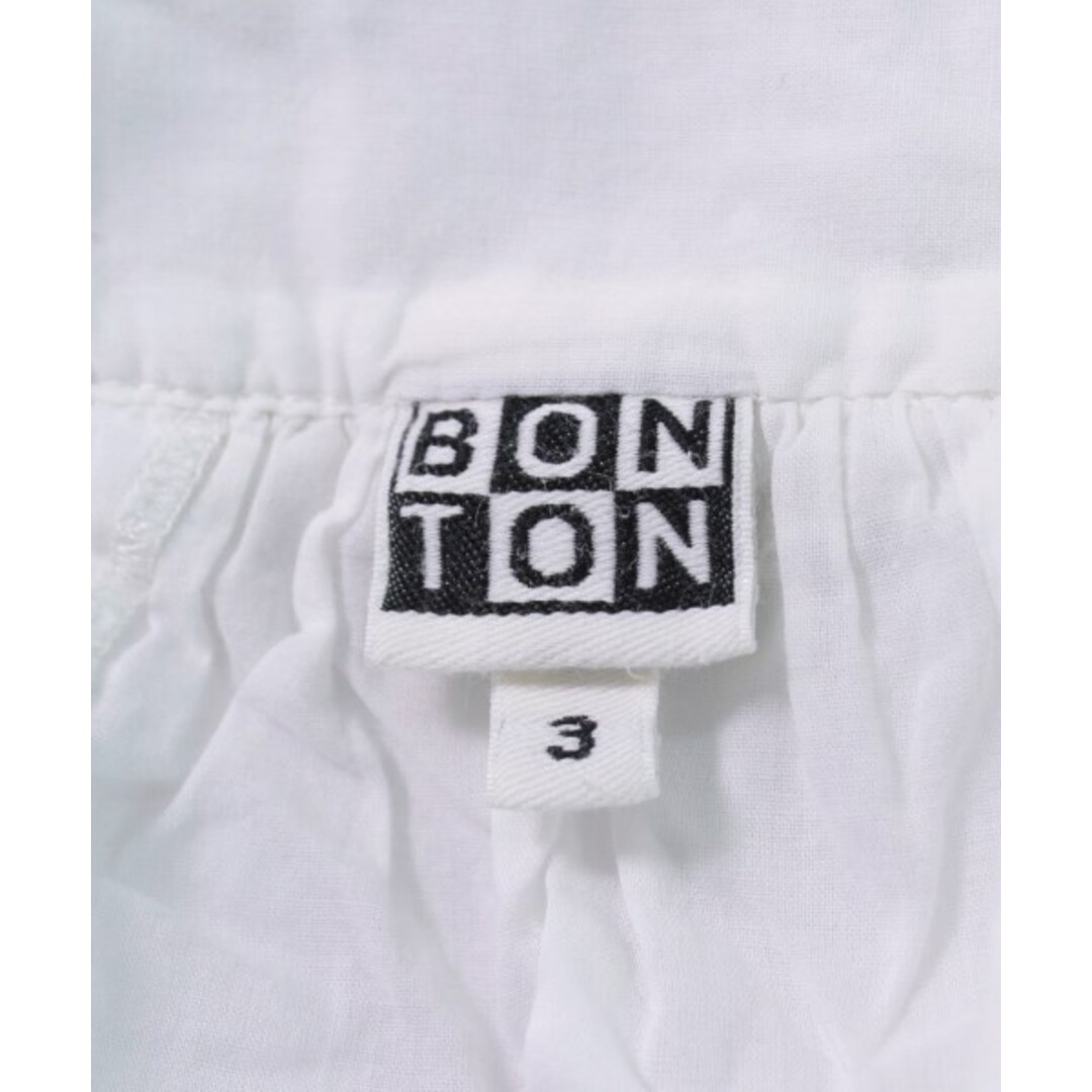 BONTON ボントン シャツ 3 白 【古着】【中古】 キッズ/ベビー/マタニティのキッズ服女の子用(90cm~)(ブラウス)の商品写真