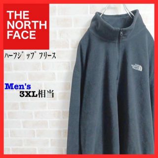 ザノースフェイス(THE NORTH FACE)のノースフェイス　ハーフジップフリース　プルオーバー　USA規格2XL　黒(その他)