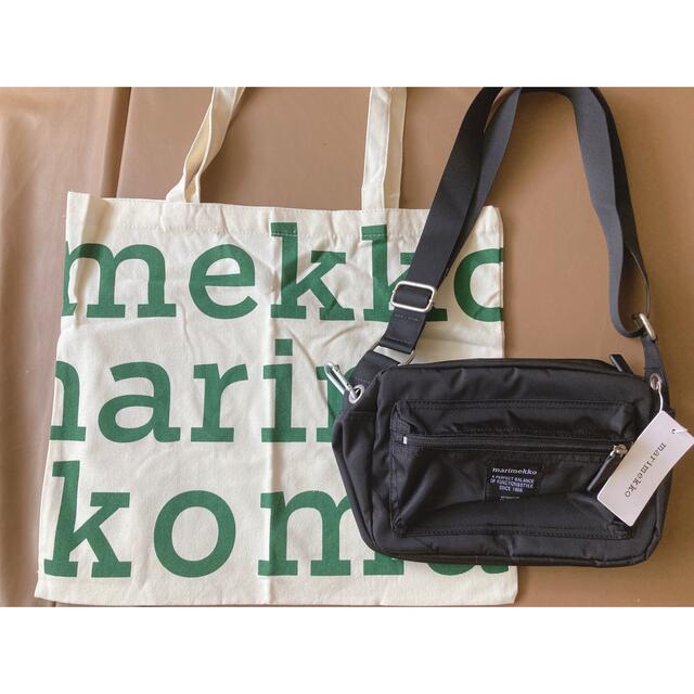 marimekko(マリメッコ)のマリメッコ　マイシングス　 ショルダーバッグ　ブラック　新品　鞄トートバッグ レディースのバッグ(ショルダーバッグ)の商品写真