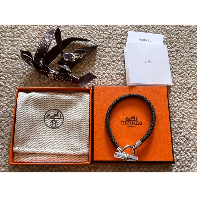 Hermes - 【新品未使用】エルメス レザーブレスレット グレナンH の