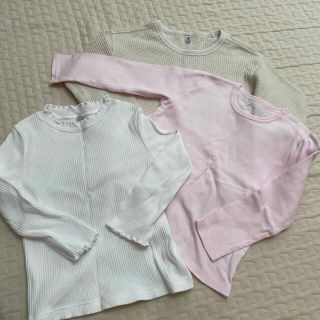 ユニクロ(UNIQLO)のユニクロ　ロンTセット　女の子(Tシャツ/カットソー)