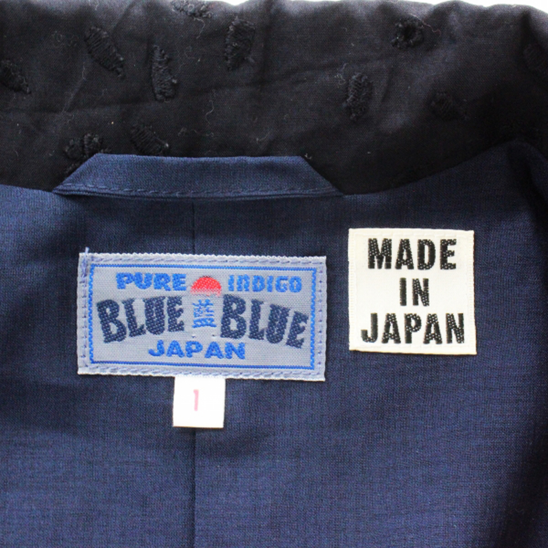 BLUE BLUE(ブルーブルー)のBLUE BLUE ブルーブルー 刺繍入り テーラードジャケット 1/インディゴ 【2400012959385】 レディースのジャケット/アウター(テーラードジャケット)の商品写真