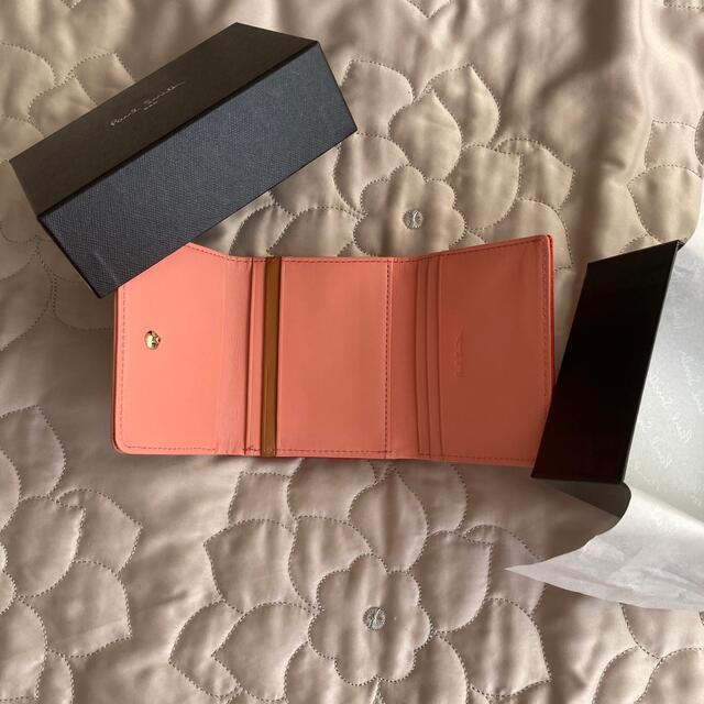 Paul Smith(ポールスミス)の新品未使用☆ポールスミス　三つ折り財布　革　オレンジ　ピンク レディースのファッション小物(財布)の商品写真