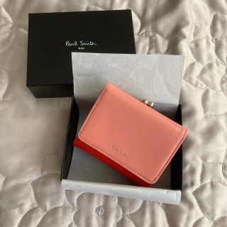 ポールスミス(Paul Smith)の新品未使用☆ポールスミス　三つ折り財布　革　オレンジ　ピンク(財布)