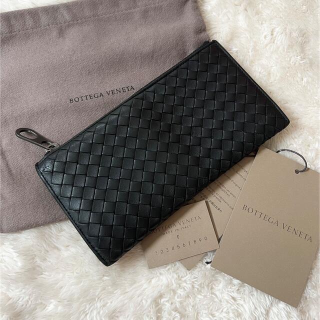 極美品☆正規品　BOTTEGA VENETA ラウンドファスナー　長財布　黒