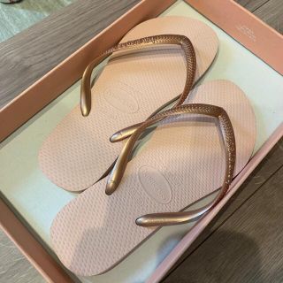 ハワイアナス(havaianas)のハワイアナス　35〜36 ラメピンク(ビーチサンダル)