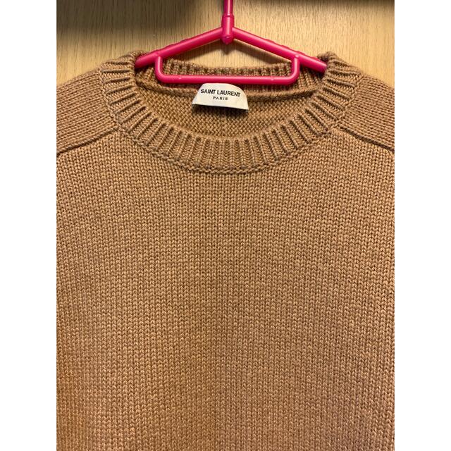正規 21AW Saint Laurent サンローランパリ キャメル ニット