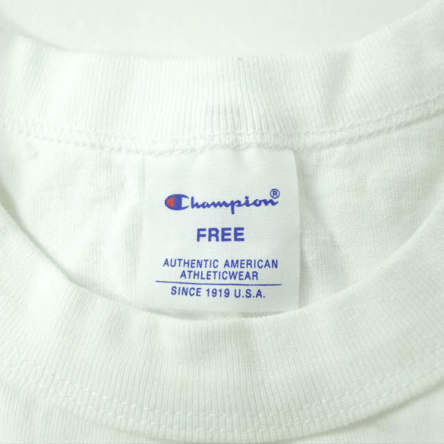 Champion(チャンピオン)のChampion x ADAM ET ROPE チャンピオン アダムエロペ 21SS 別注 ラウンドヘム タンクトップ CWST323 Free ホワイト ノースリーブ Tシャツ トップス【中古】【Champion × ADAM ET ROPE】 レディースのトップス(タンクトップ)の商品写真