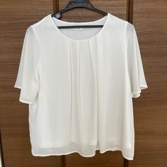 白ブラウス レディースのトップス(シャツ/ブラウス(半袖/袖なし))の商品写真
