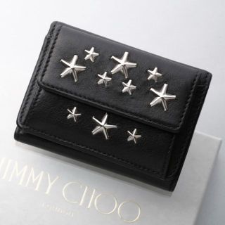 ジミーチュウ(JIMMY CHOO)のK2977M 外側良品 ジミーチュウ NEMO スタッズ 本革 三つ折 ミニ財布(財布)