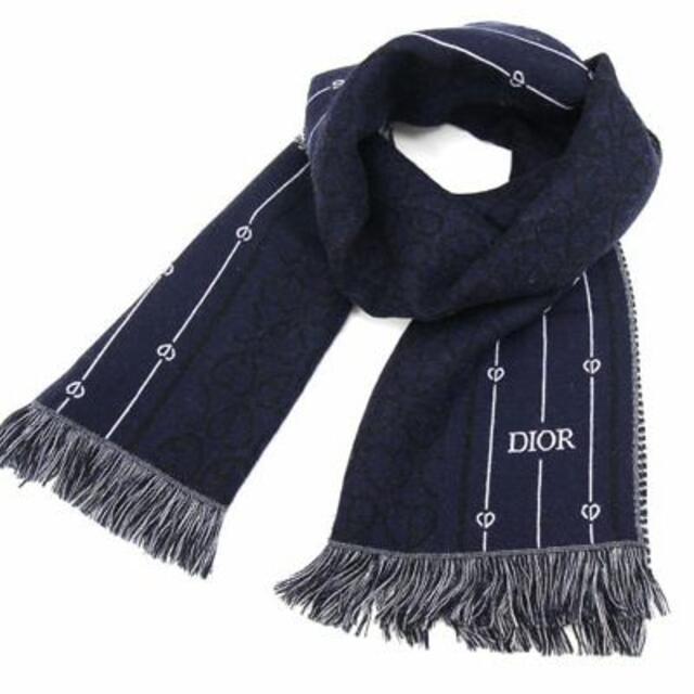 ✳︎専用✳︎Dior:ロゴ入りマフラー(ネイビー) ciavento.com.br