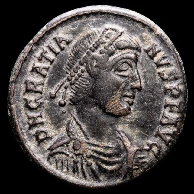 保証書付】 古代ローマコイン グラティアヌス 銅貨 220811c - 貨幣