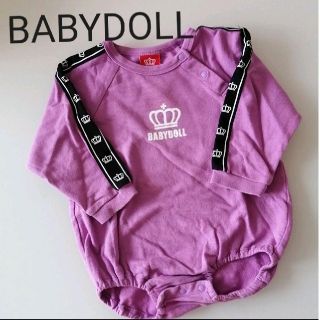 ベビードール(BABYDOLL)のBABYDOLL 長袖ロンパース サイドロゴプリント(ロンパース)