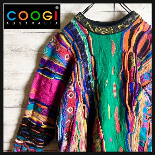 【激レア】coogi クージー 編込み ニット 即完売モデル 希少 入手困難