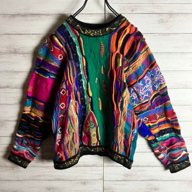 【激レア】coogi クージー 編込み ニット 即完売モデル 希少 入手困難