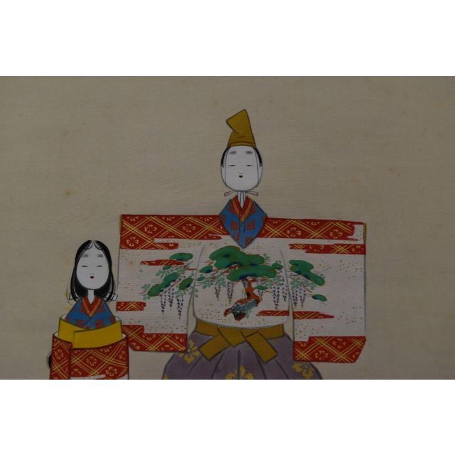 安い 【真作】岩佐古香/立雛図/おひな図/掛軸☆宝船☆AA-141 絵画+ 激安通販のセール ■希少■古代エジプトパビルス絵画■肉筆■復刻版■工芸品■本物パビルス使用 絵画/タペストリ