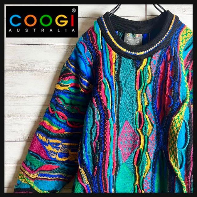 【幻の1点モノ】coogi クージー 立体 編込み 3Dニット 即完売モデル