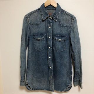 マウジー(moussy)のデニムシャツ　ロング　ヴィンテージ風　1(シャツ/ブラウス(長袖/七分))