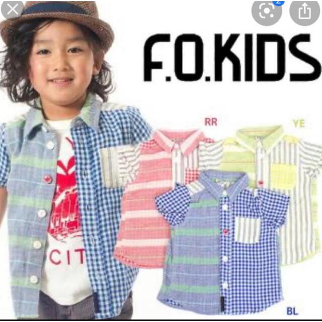 F.O.KIDS(エフオーキッズ)のF.O.KIDS　クレイジーチェックシャツ　95.130  キッズ/ベビー/マタニティのキッズ服男の子用(90cm~)(Tシャツ/カットソー)の商品写真