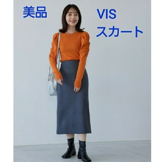 ヴィス(ViS)のVIS ビス　タイトスカート　Sサイズ　スミクロ(ひざ丈スカート)