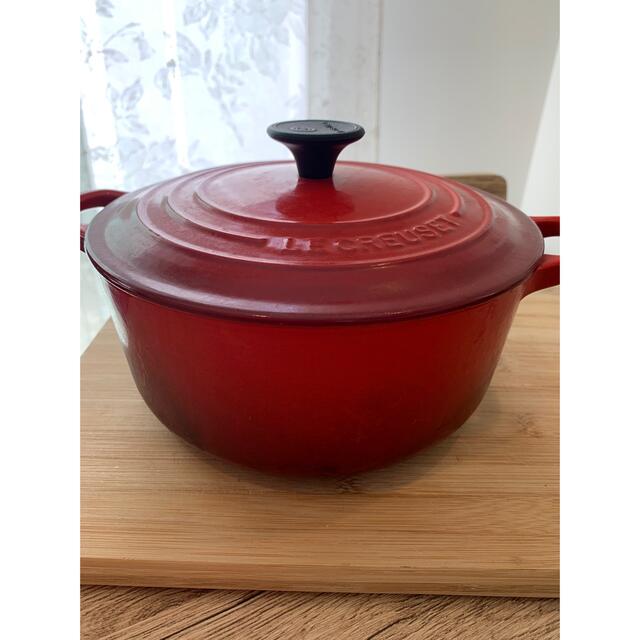 LE CREUSET - ル・クルーゼ 両手鍋 ココットロンド レッド 赤 20cmの