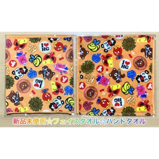 ヒステリックミニ(HYSTERIC MINI)のヒスミニ☆正規品☆新品☆フェイスタオル☆ハンドタオル☆セット☆ファックベア☆②(その他)