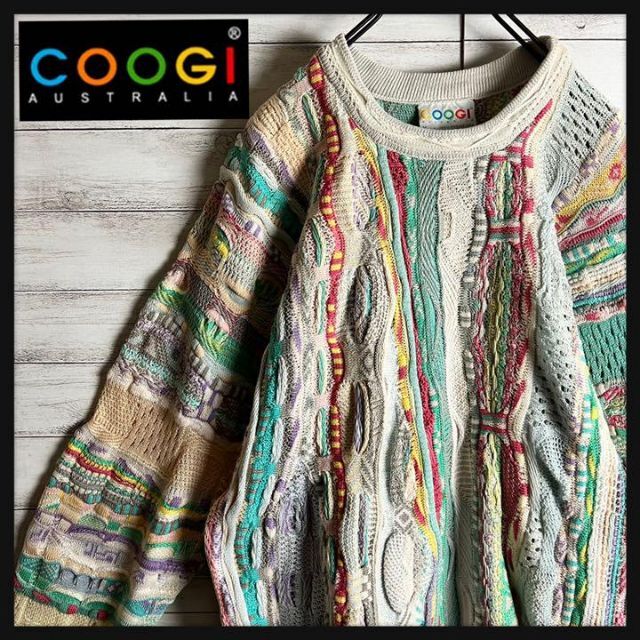 在庫一掃】 【激レア】coogi クージー クージー 編込み 立体 ニット 3D ...