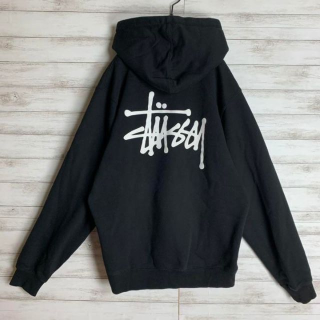 stussy ステューシー★背面デカロゴ入 プルオーバーパーカーM