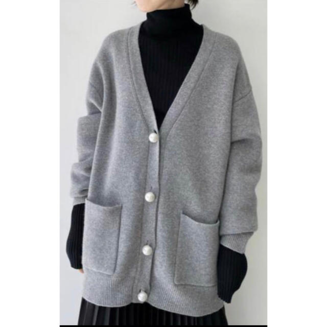 L'AppartementPearl botton Vneck Cardigan