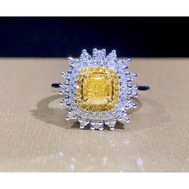 イエローダイヤモンド　リング レディースのアクセサリー(リング(指輪))の商品写真