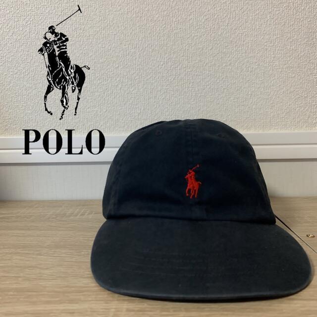 POLO RALPH LAUREN(ポロラルフローレン)の【大人気】ポロラルフローレン　キャップ　浅め　ブラック　ワンポイント ポニー刺繍 レディースの帽子(キャップ)の商品写真