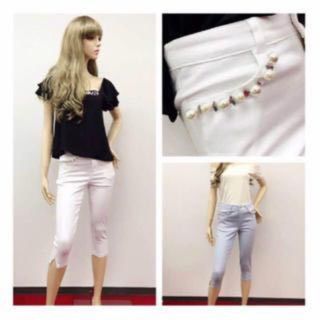 SALE新品DaTuRa♡ビジューホワイトデニム