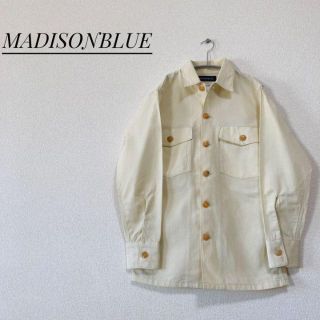 マディソンブルー(MADISONBLUE)の【美品】マディソンブルー　シャツジャケット　エクリュカラー　M(ライダースジャケット)